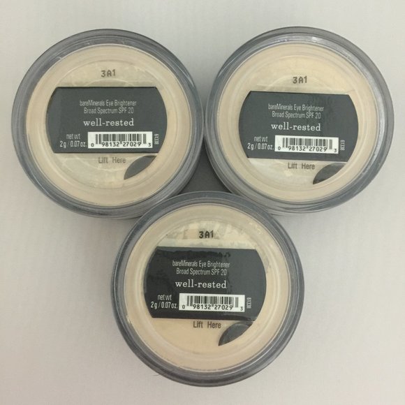 #NWT bareMinerals WELL-RESTED Eye Brightener 2g/0.07oz SPF 20 - LOT of 3 - Picture 1 of 2